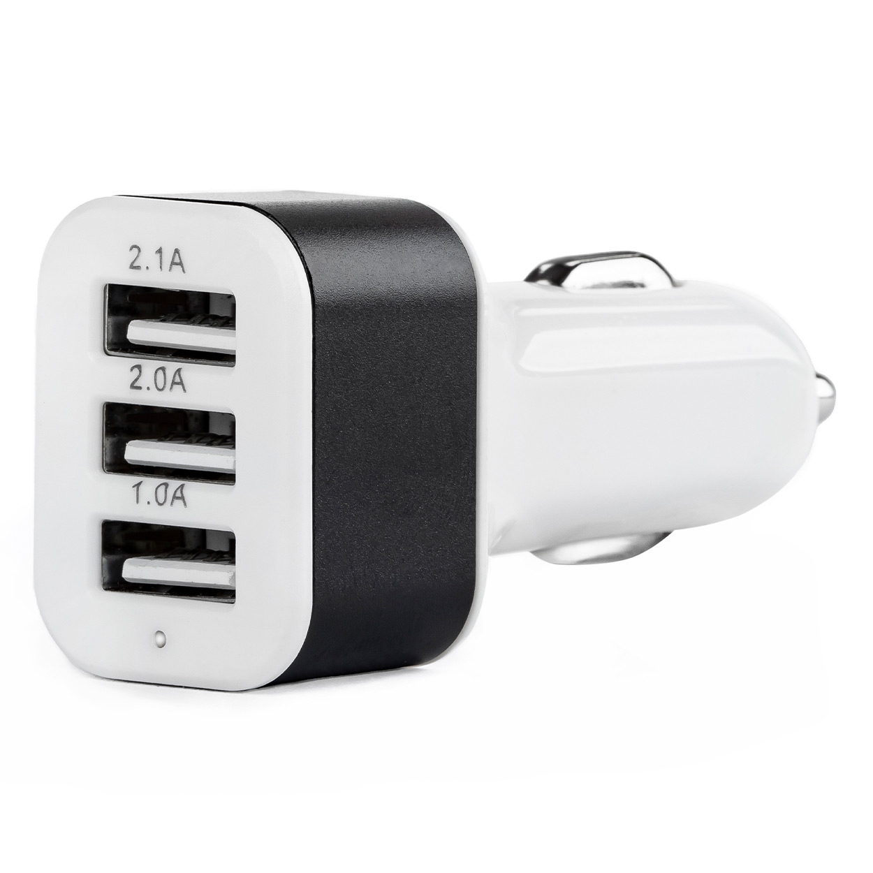 Ładowarka samochodowa 3x USB biała PCH-03 AMIO-01027 