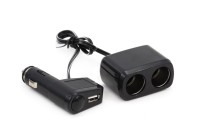 Rozgałęźnik rozgałęziacz zapalniczki SOC1 2+1 USB AMIO-01029 