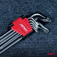 logo Klucze TORX długie 230 mm 9 szt. TKL AMIO-01039