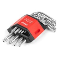 Klucze TORX krótkie CRV 9 szt. AMIO-01040 