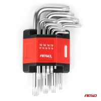 logo Klucze TORX krótkie CRV 9 szt. AMIO-01040