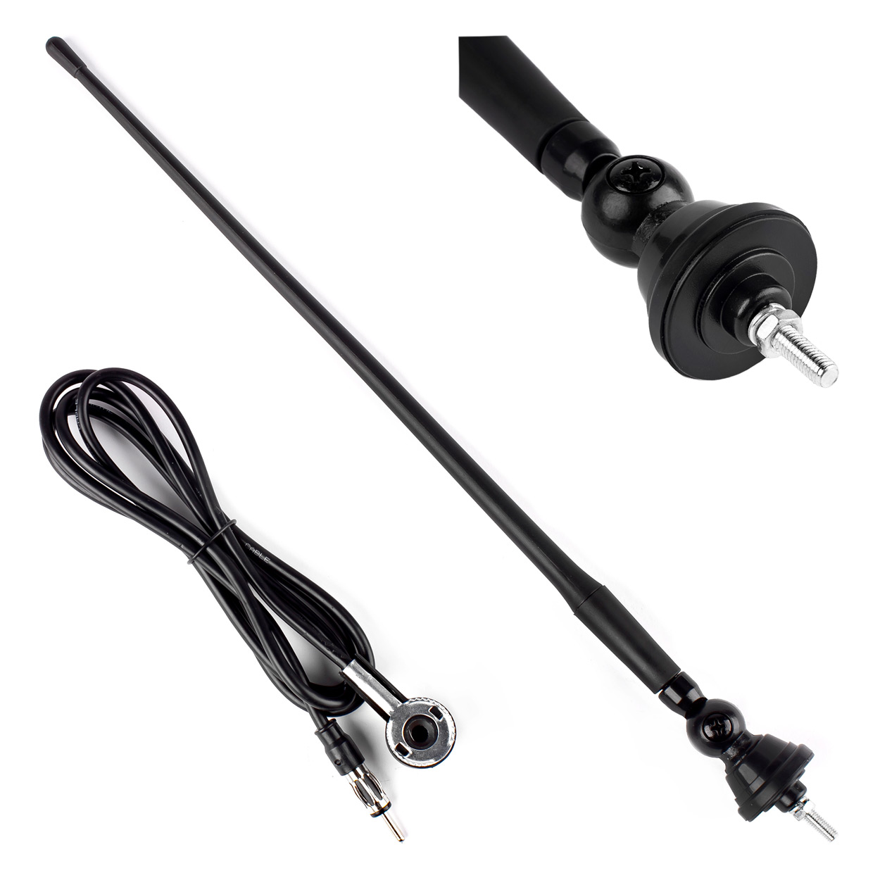 Antena samochodowa 34 cm 5 mm adapter ANT02 AMIO-01049 
