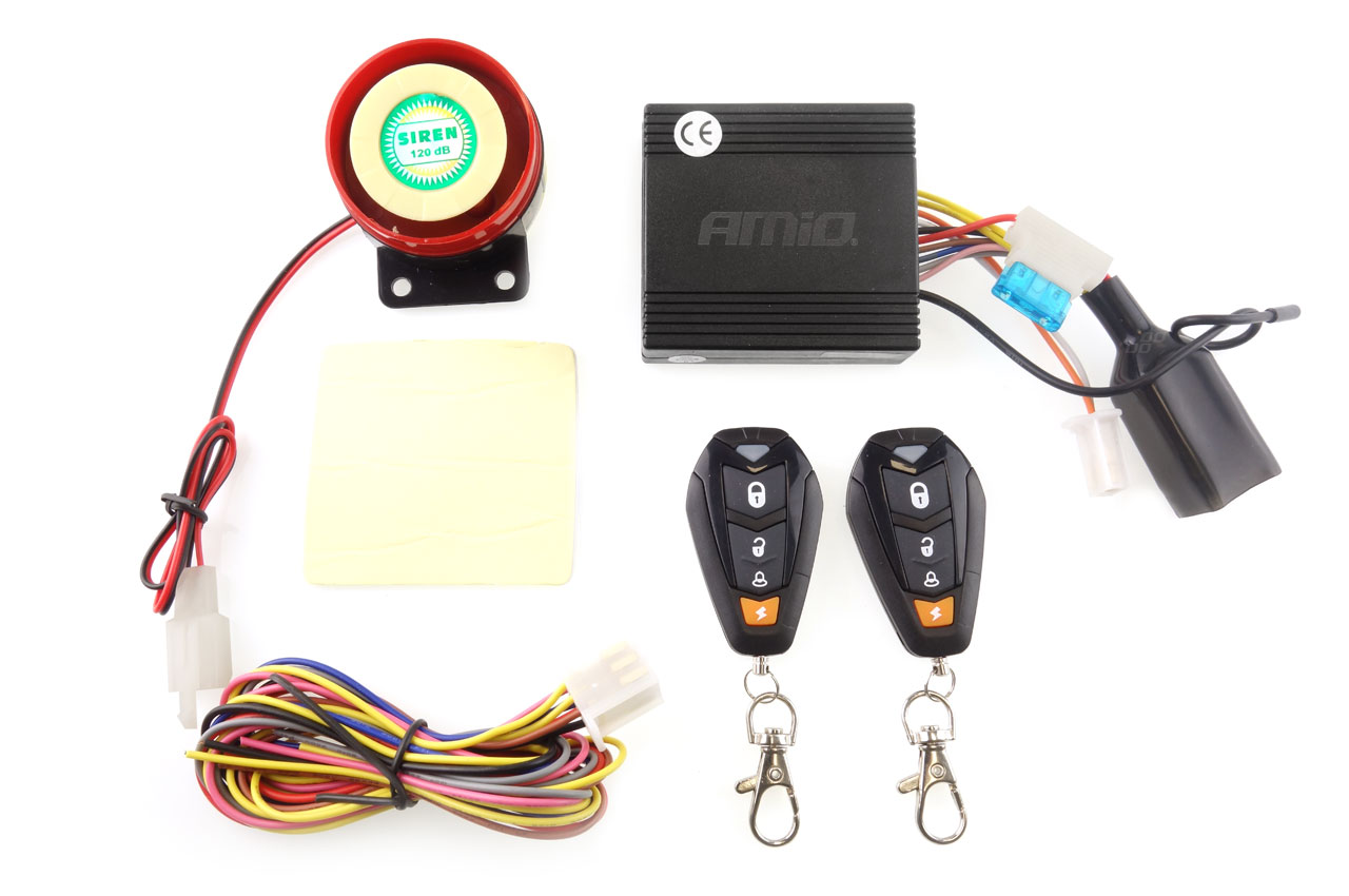 Uniwersalny alarm motocyklowy z pilotami MCA14 AMIO-01103 