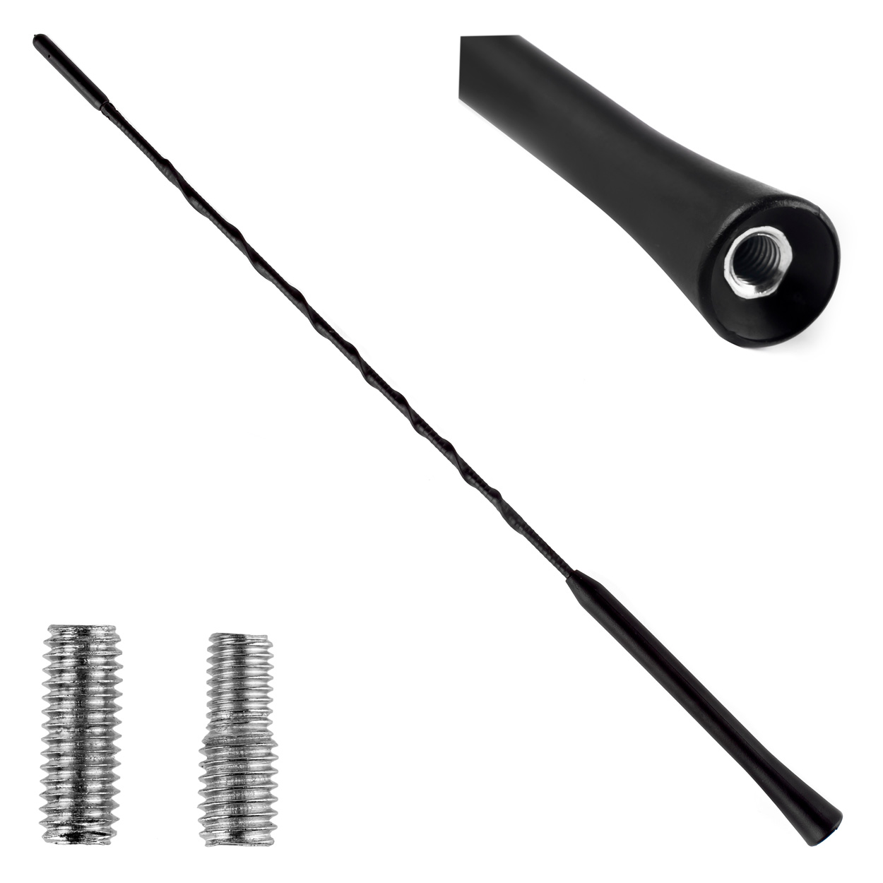 Antena samochodowa maszt anteny 41cm 5/6mm adapter ANTM02 AMIO-01129 