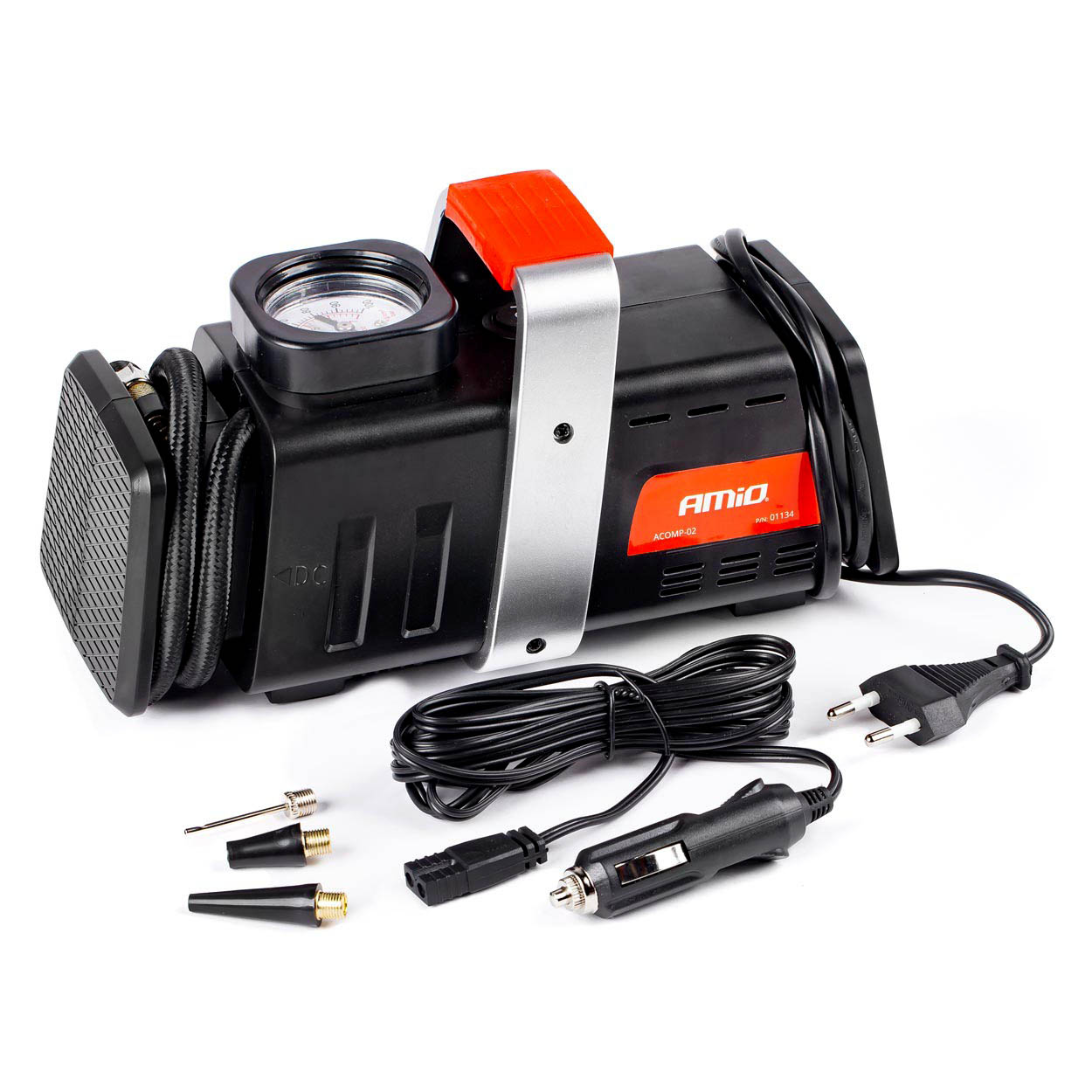 Kompresor samochodowy pompka 12V 230V ACOMP-02 AMIO-01134 