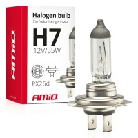 Żarówka halogenowa H7 12V 55W filtr UV (E8) AMIO-01156 