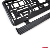 logo Ramka tablicy rejestracyjnej carbon elastyczna AMIO-01165