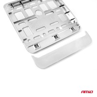 logo Ramka tablicy rejestracyjnej chrom skuter motorower AMIO-01168
