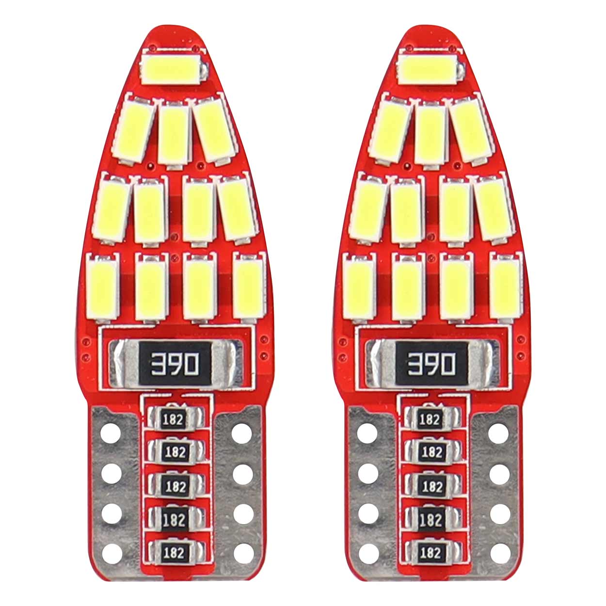 Żarówki LED CANBUS 24SMD 3014 T10e W5W boczne White 12V AMIO-01285 