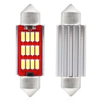 Żarówki LED CANBUS 4014 12SMD Festoon C5W C10W C3W 36mm White 12V 24V AMIO-01289 