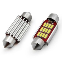 logo Żarówki LED CANBUS 4014 12SMD Festoon C5W C10W C3W 36mm White 12V 24V AMIO-01289