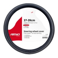 Pokrowiec nakładka na kierownicę samochodową M 37-39cm SWC-15-M AMIO-01380 