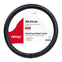 Pokrowiec nakładka na kierownicę samochodową L 39-41cm SWC-16-L AMIO-01383 
