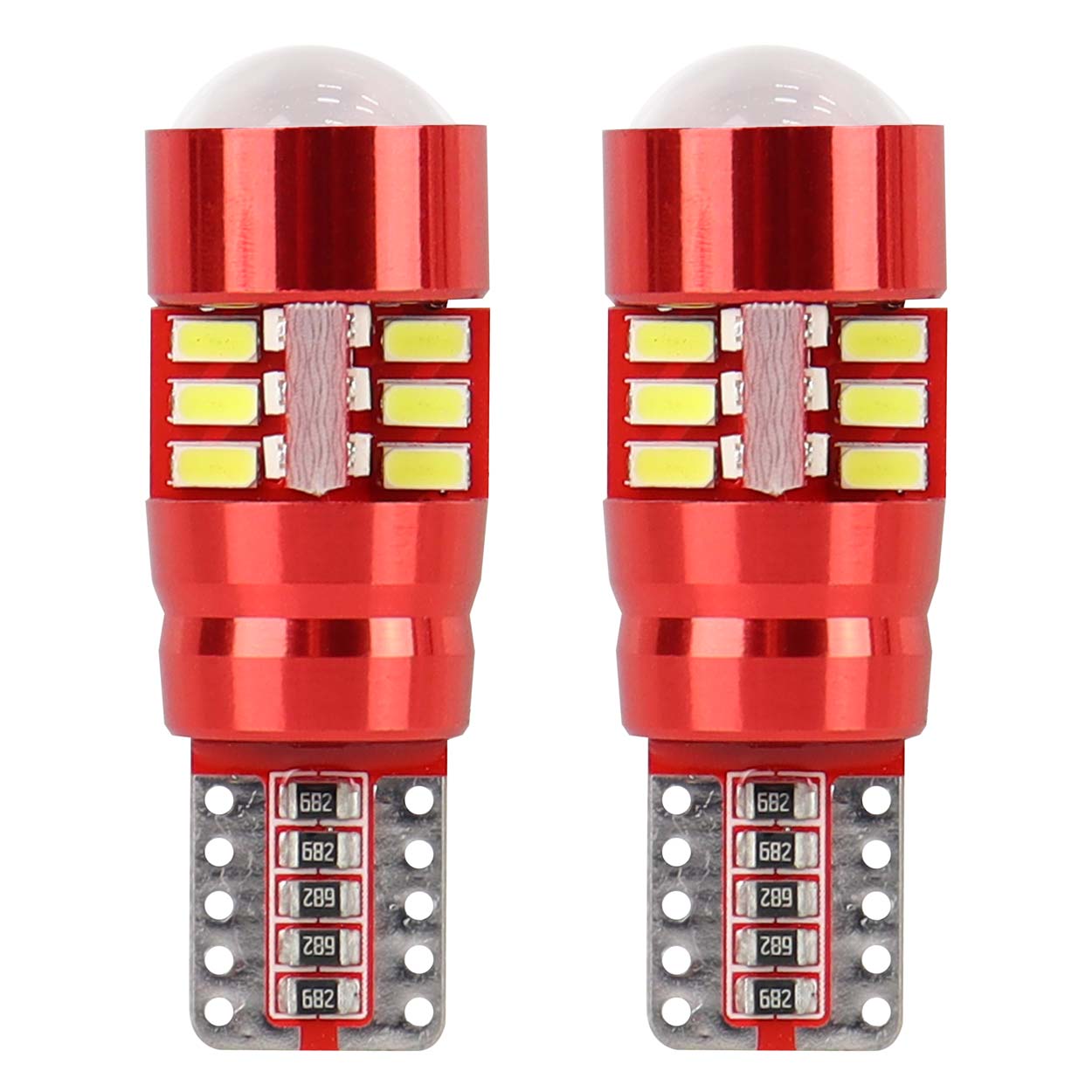 Żarówki LED CANBUS 27SMD 3014 T10e W5W White 12V 24V AMIO-01446 