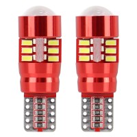Żarówki LED CANBUS 27SMD 3014 T10e W5W White 12V 24V AMIO-01446 