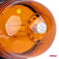 logo Lampa ostrzegawcza błyskowa kogut 80 LED magnes R10 12V 24V W09M AMIO-01502