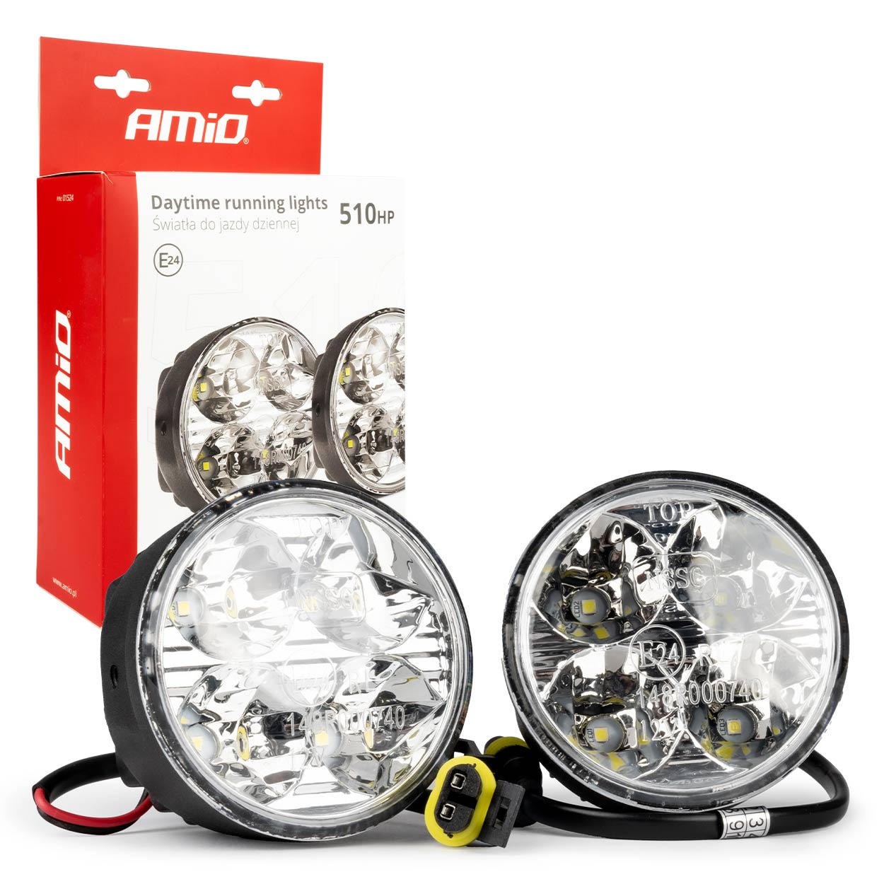 Światła do jazdy dziennej DRL 510HP AMIO-01524 
