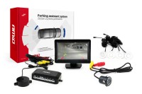 Zestaw czujników parkowania TFT01 4,3 z kamerą HD-308-LED 4 sensory białe 