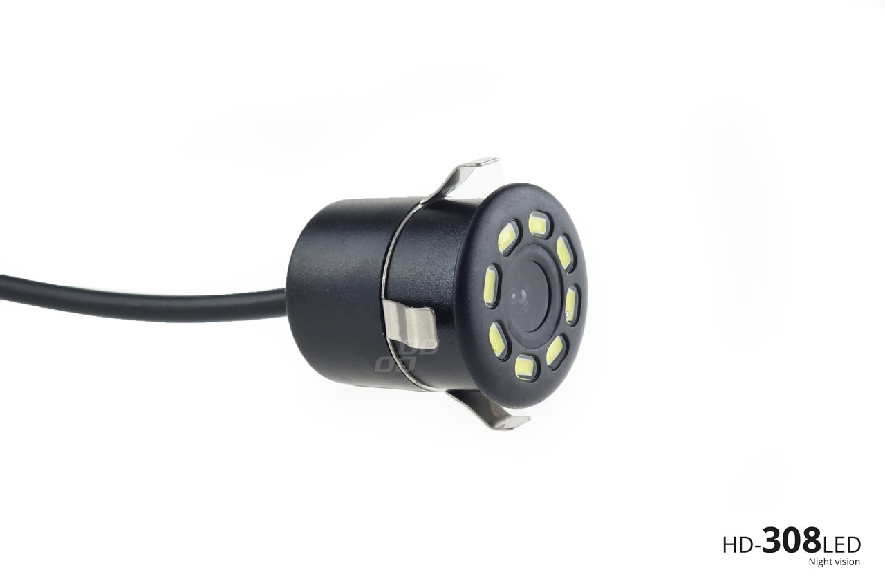 Kamera cofania parkowania HD-308-LED Night Vision 18 mm AMIO-01595 