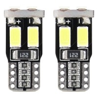Żarówki LED CANBUS 6SMD 5730 T10 W5W White AMIO-01622 