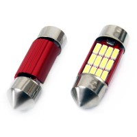 logo Żarówki LED CANBUS 4014 12SMD Festoon C5W C10W C3W 31mm White 12V 24V AMIO-01631