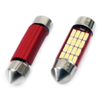 logo Żarówki LED CANBUS 4014 16SMD Festoon C5W C10W C3W 39mm White 12V 24V AMIO-01633