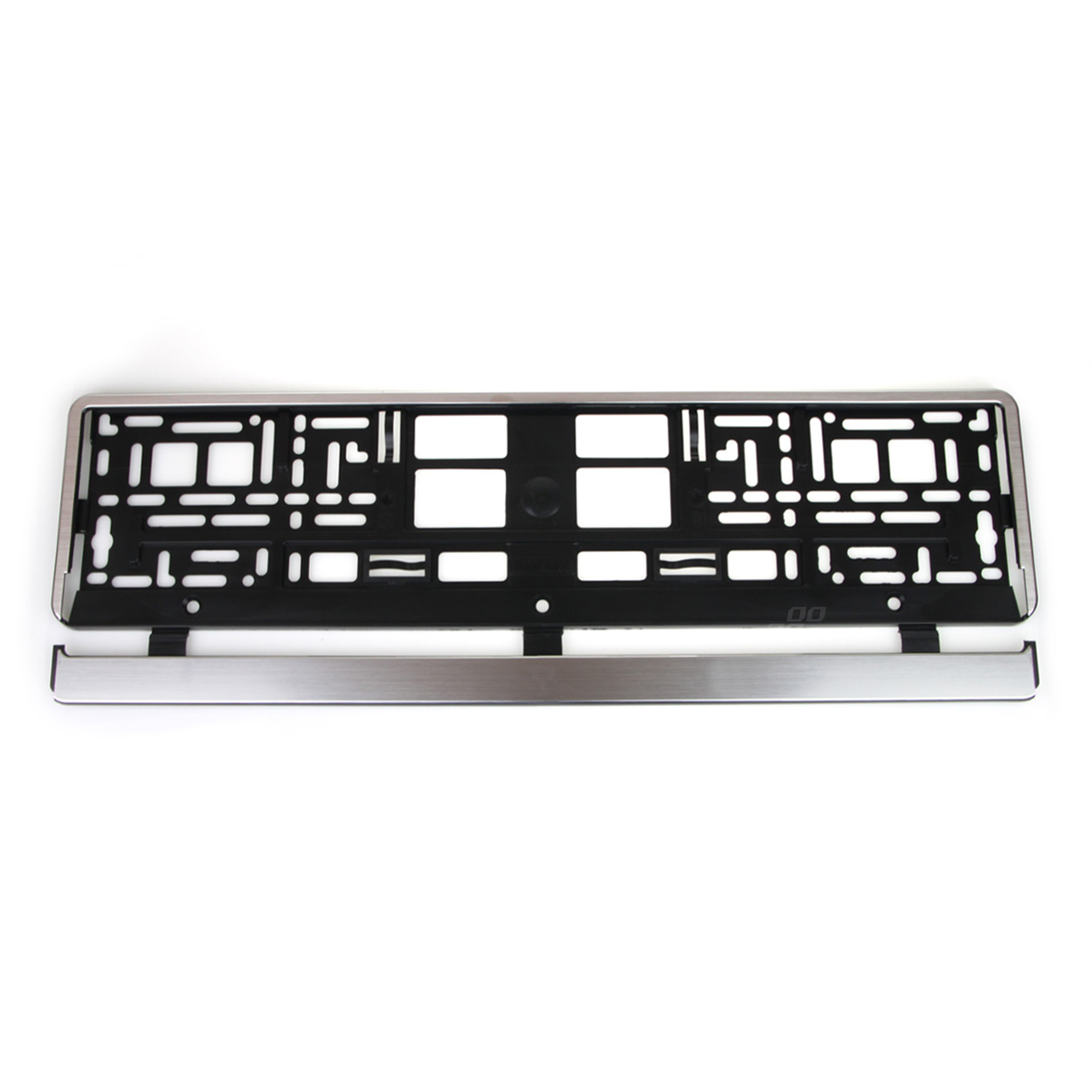 Ramka tablicy rejestracyjnej srebrna szczotkowana AMIO-01646 