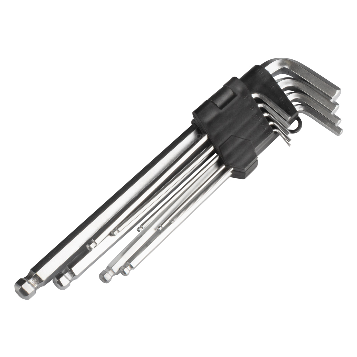 Klucze IMBUS zestaw kluczy imbusowych długie 230 mm 9 szt. AMIO-01721 