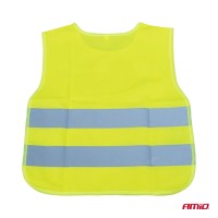 logo Kamizelka ostrzegawcza odblaskowa dziecięca żółta z certyfikatem AMIO-01737