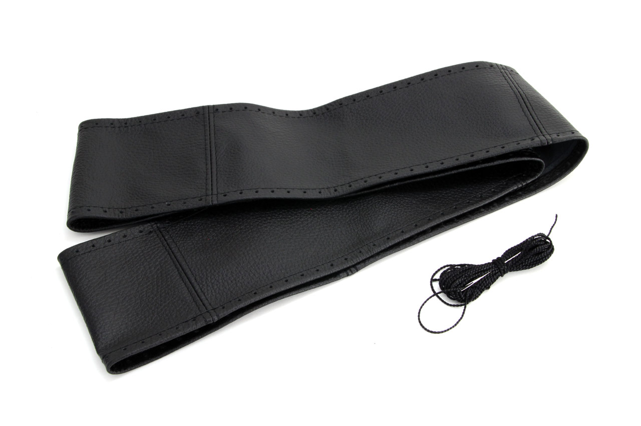 Pokrowiec sznurowany skórzany na kierownicę samochodową L 41-43cm AMIO-01762 
