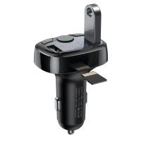 logo Transmiter FM do samochodu BASEUS 2x USB, Bluetooth - czarny