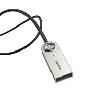 logo Adapter audio Bluetooth 5.0 Baseus USB, AUX czarny