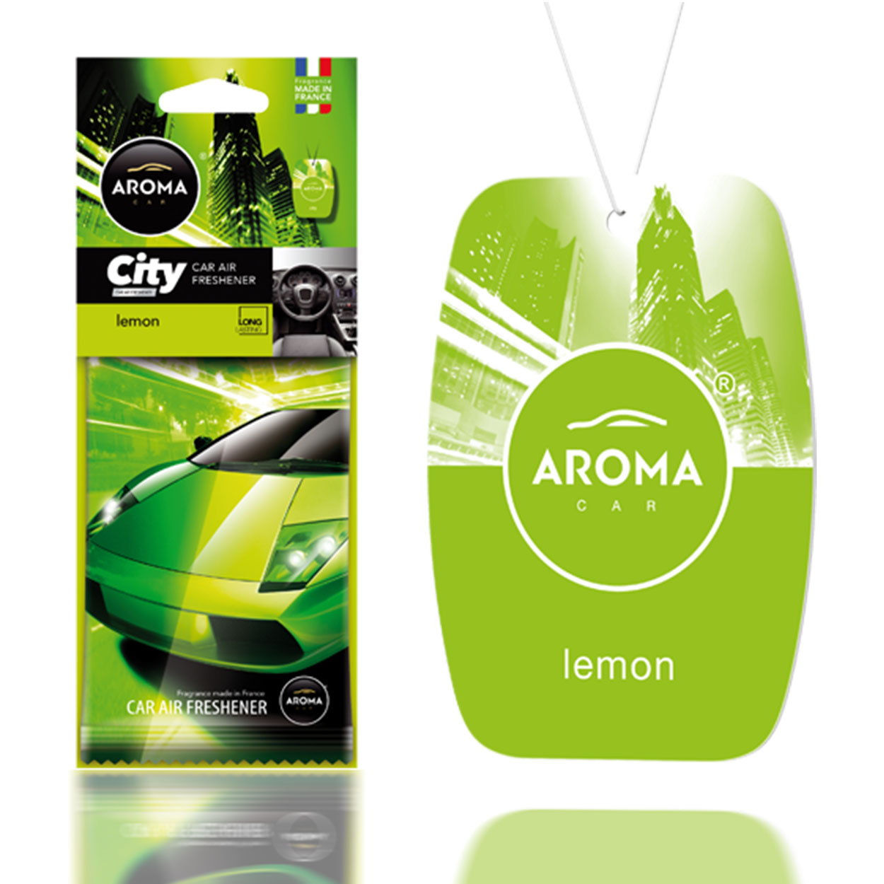 Odświeżacz powietrza AROMA CAR CITY CARD LEMON 