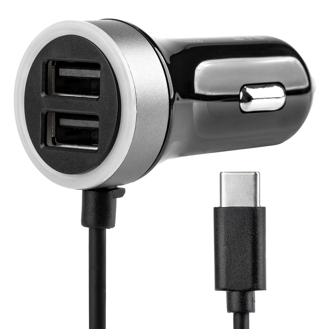 Ładowarka samochodowa 12V 24V USB-C + 2x USB 2.4A PRO-3 AMIO-02058 