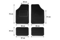 logo Dywaniki samochodowe tekstylne uniwersalne TEX-1 AMIO-02127