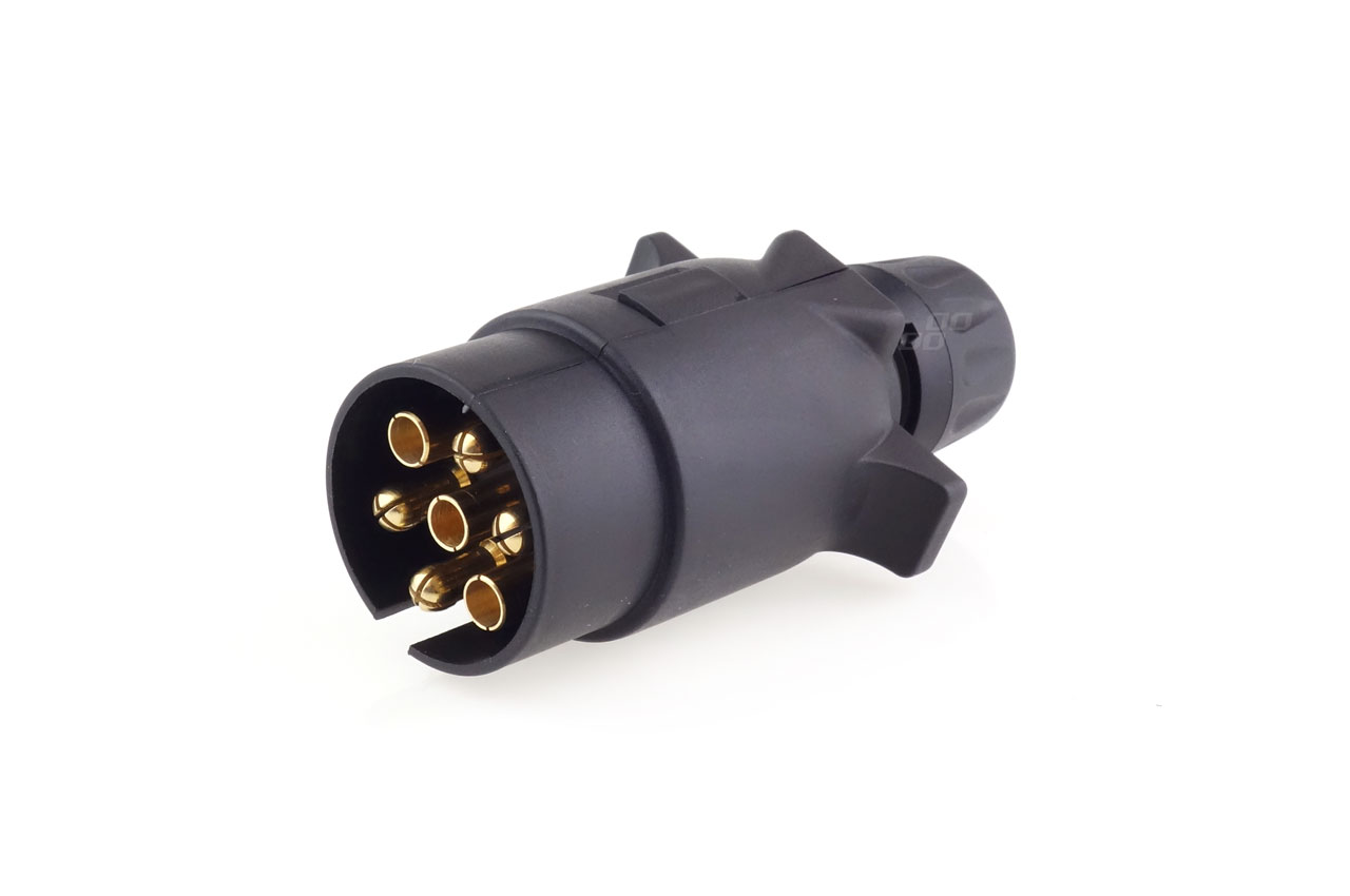 Wtyczka przyczepy 7 PIN z nakrętką AMIO-02144 