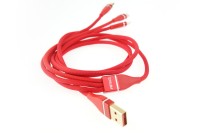 logo Kabel USB 3w1 Lightning USB-C micro USB 1.2 m 3.1A UC-7 AMIO-02178