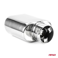 logo Końcówka tłumika wydechu stal nierdzewna MT 019 chrom AMIO-02190