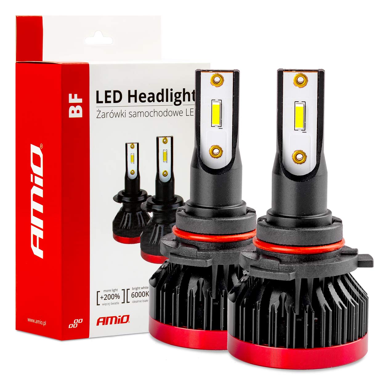 Żarówki samochodowe LED seria BF HB3 9005/HIR1 9011/H10 6000K Canbus AMIO-02246 