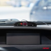 logo Zestaw czujników parkowania cofania LED 4 sensory czarne wewnętrzne 16,5 mm AMIO-02255