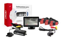 Zestaw czujników parkowania TFT01 4,3 z kamerą HD-305 LED 4 sensory czarne wewnętrzne 