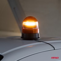 logo Lampa ostrzegawcza błyskowa kogut 39 LED magnes R65 R10 12V 24V W02m AMIO-02300