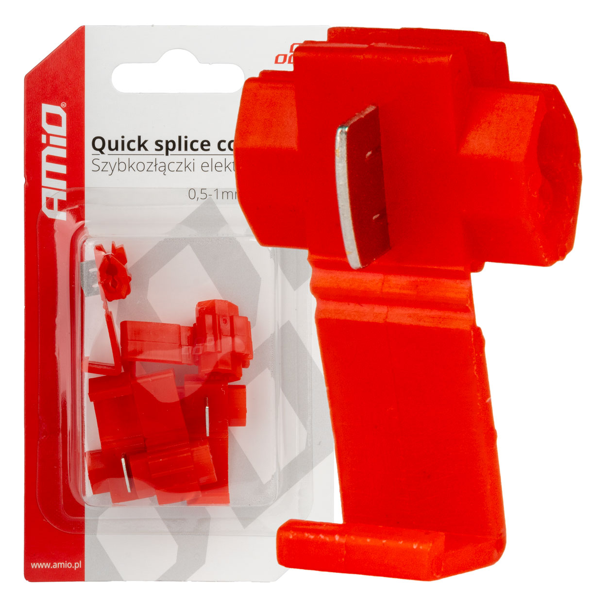 Szybkozłączki elektryczne 0,5-1mm2 10A 5 szt. blister AMIO-02340 