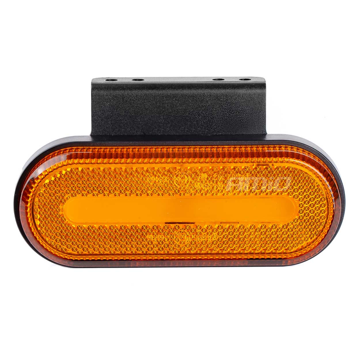 Lampa obrysowa LED OM-01-O owalna pomarańczowa AMIO-02374 