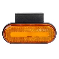 Lampa obrysowa LED OM-01-O owalna pomarańczowa AMIO-02374 