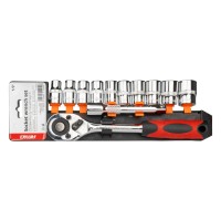 Klucz nasadowy grzechotka zestaw 11 szt 1/2 10-24mm AMIO-02412 