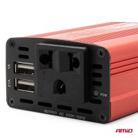 logo Przetwornica napięcia 12V/230V 150W/300W 2xUSB PI01 AMIO-02468