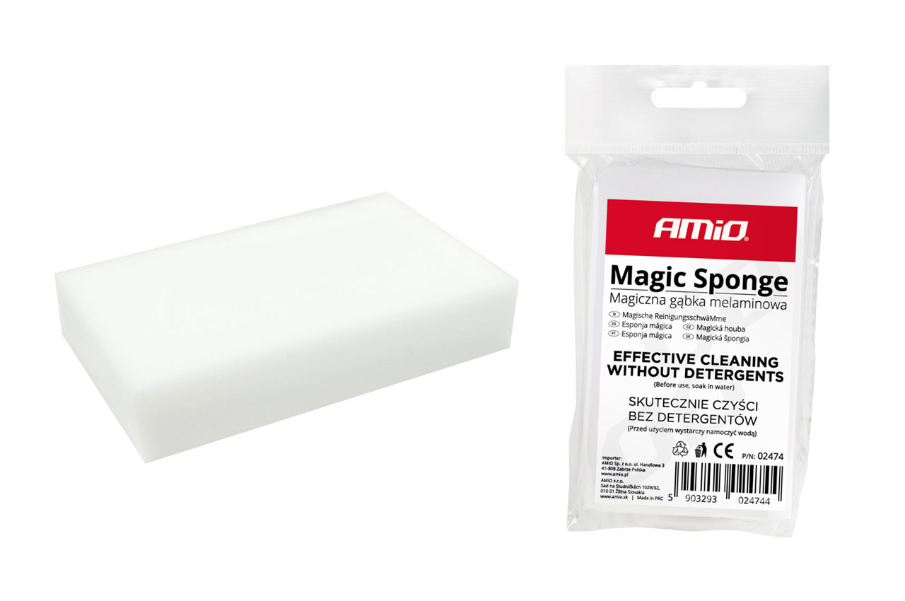 Magiczna gąbka uniwersalna czyszcząca melaminowa MS-01 AMIO-02474 