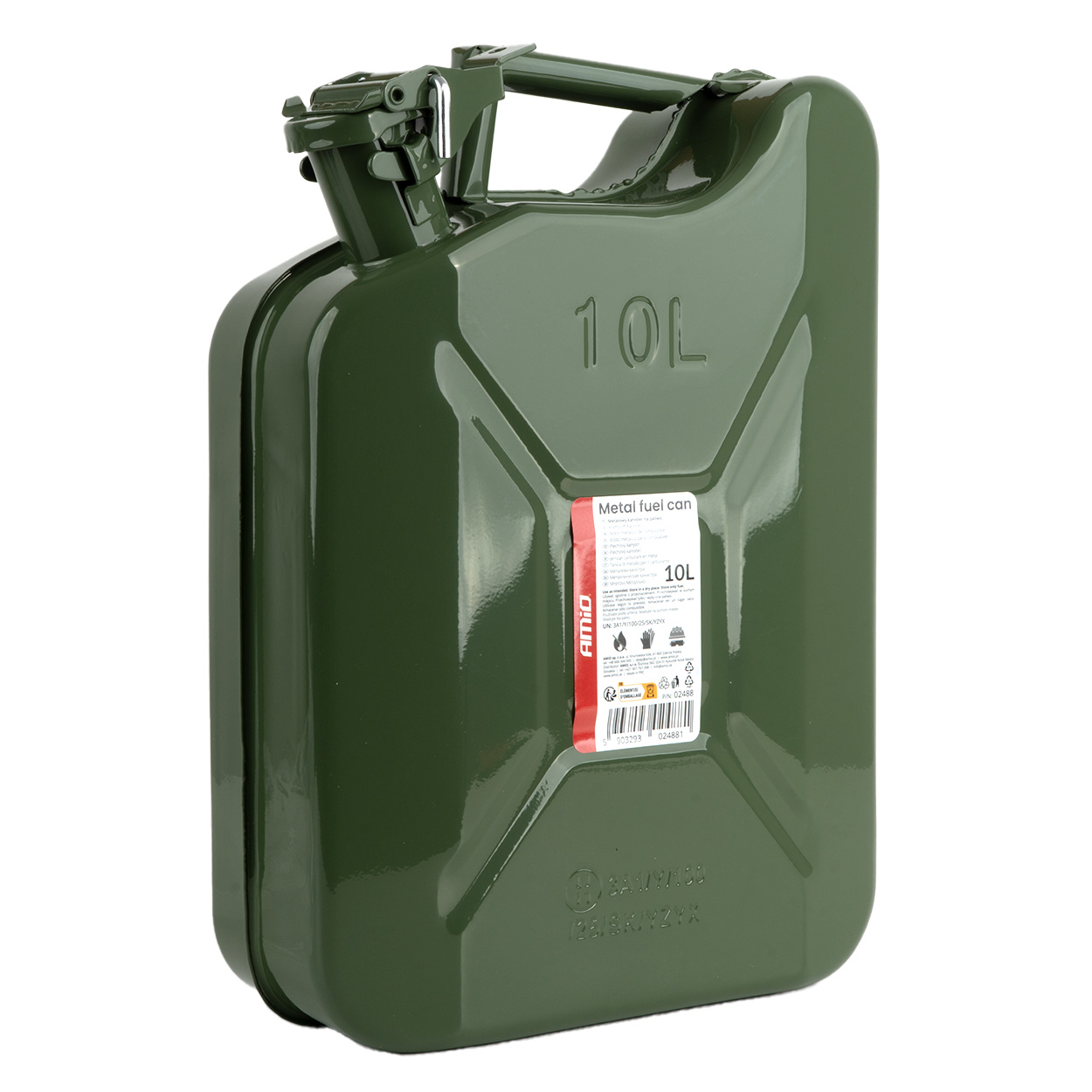 Kanister metalowy na paliwo 10L AMIO-02488 