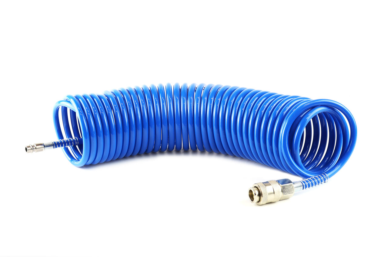 Wąż spiralny do sprężonego powietrza PE 5x8mm 10m PT-04 AMIO-02603 